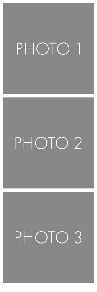 Cadre 2x6 avec 3 photos carrés pour Photo Booth